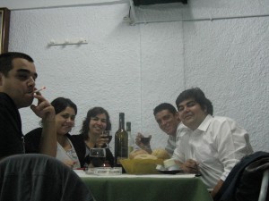 O ínicio do jantar